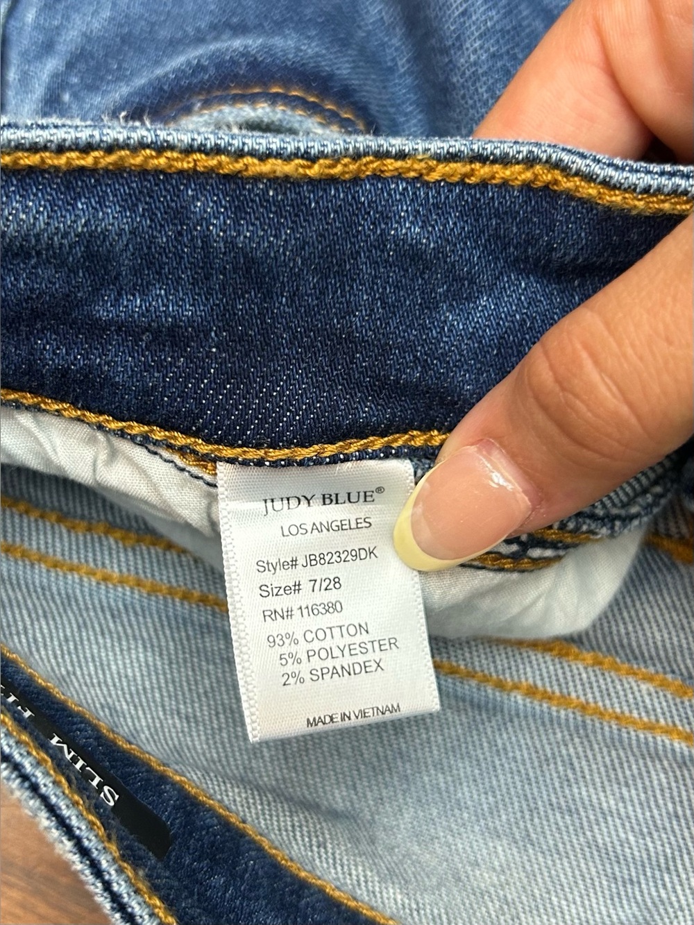 Judy Blue Wren Vintage Yoke Slim Fit Straight Jeans - Picture 7 of 10